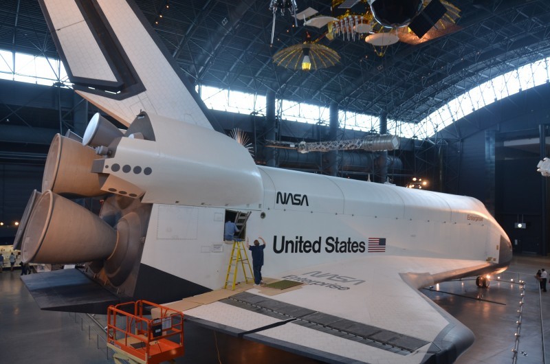 Steven F. Udvar-Hazy Center: Space Shuttle Enterprise (starboard full view, aft)